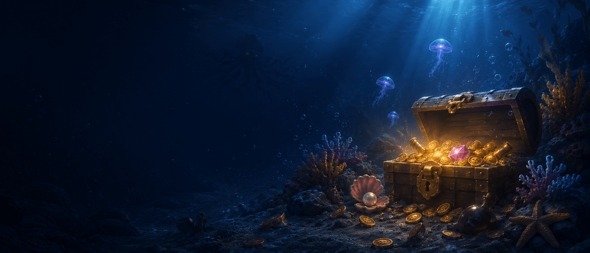 Deep sea treasure scene