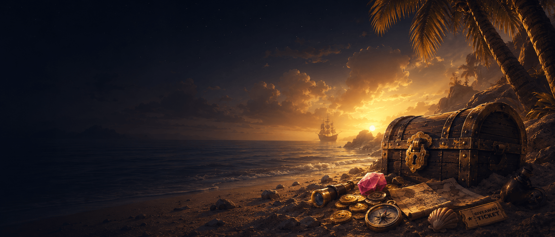 Pirate treasure scene